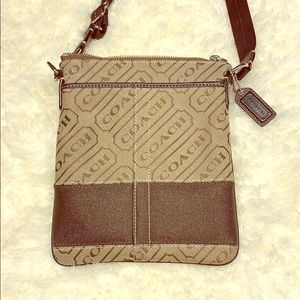 VINTAGE Coach Signature Stripe Swingpack Crossbody